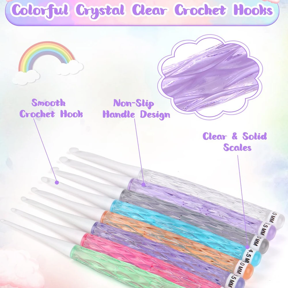 8 قطعة/المجموعة اللون إبرة كرو - مراجعة Crochet Hook Set وسعره