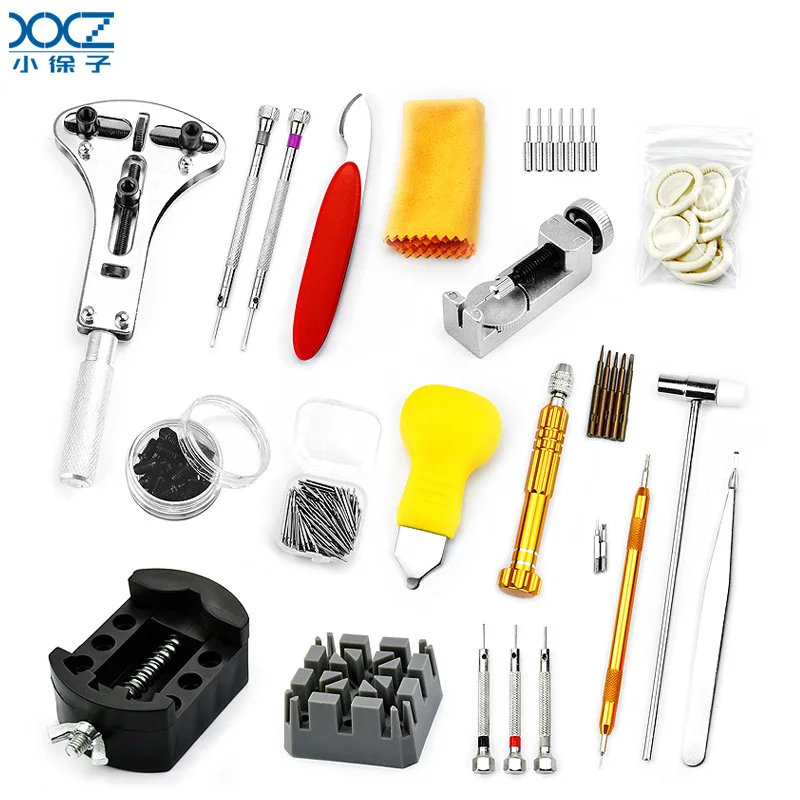 

182 pieces of watch repair tools, including a set of 126 watch lugs, strap adjustment, back cover opening, and movement repair