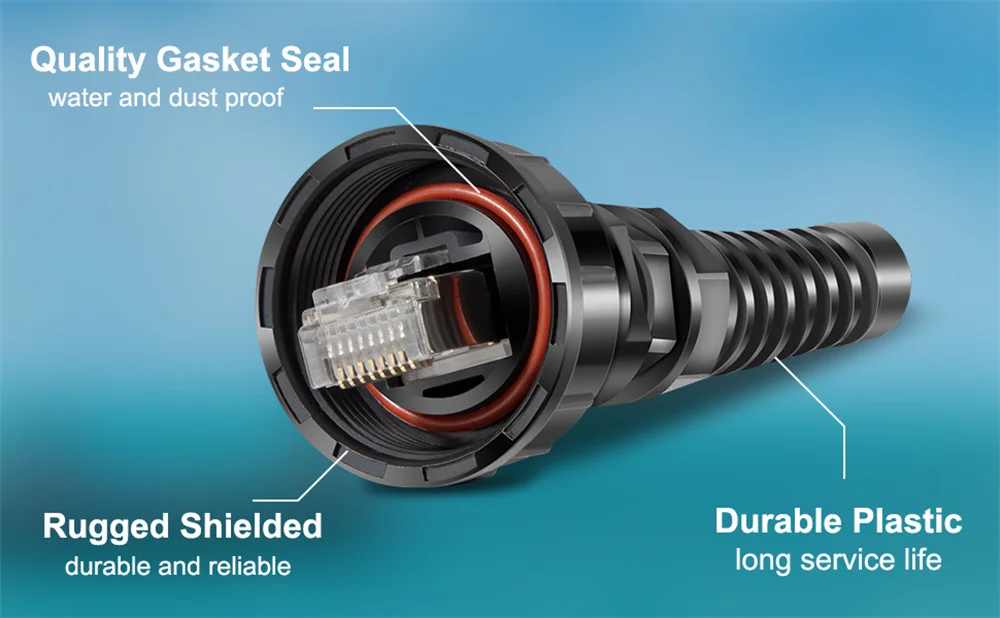 ANX 010-10603-00 Stecker, wasserdicht, RJ45, 2er-Pack, kompatibel mit Garmin Marine Netzwerkkabelanschluss, Stecker auf Stecker, Schutzart IP67 – Detail 12