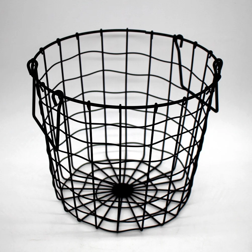 

Small Metal Mesh Storage Basket Compact Round Wire Basket for Bedroom Laundry Clothes Organizer Home Storage Sundries Holder