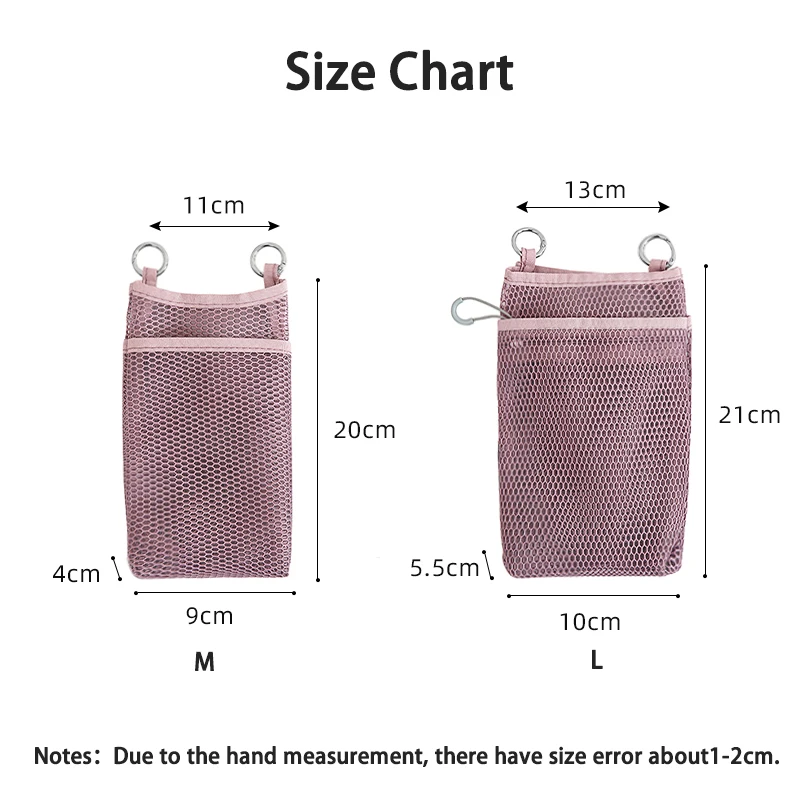 EverToner Nylon Mesh Drawstring Storage Pouch Bag Multi Purpose Travel & Outdoor Activity Fashion Single Strap Mobile phone bag