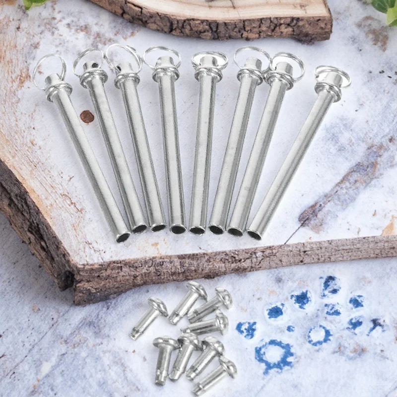 

8Pcs Folding Fan Repairing Kit Stainless Steel Shaft Rivets Replacement Pins Nails Fasteners Hardware Fan Repair Accessory
