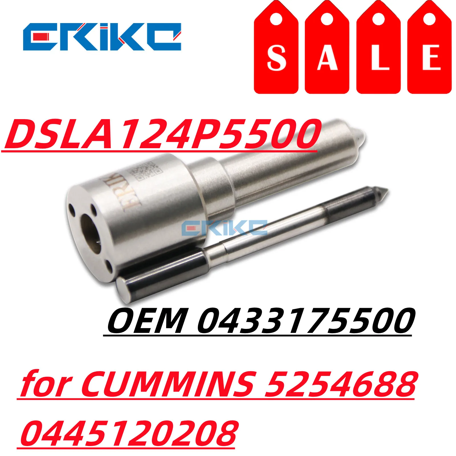 ERIKC DSLA124P5500 Diesel Injection Nozzle DSLA 124P5500 CR Nozzle Sprayer 0433175500 for CUMMINS 5254688 0445120208