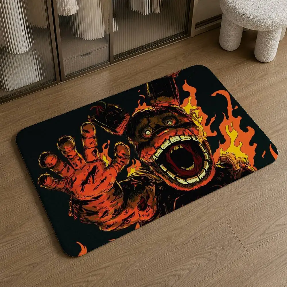 Five Nights at Freddy's Pattern Soft Washable Non-Slip Doormat for Indoor and Outdoor Home Decor