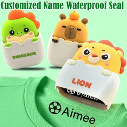 Customized children's name stamp,personalized waterproof stamp for clothing, personalized school ink pad stamps JIN