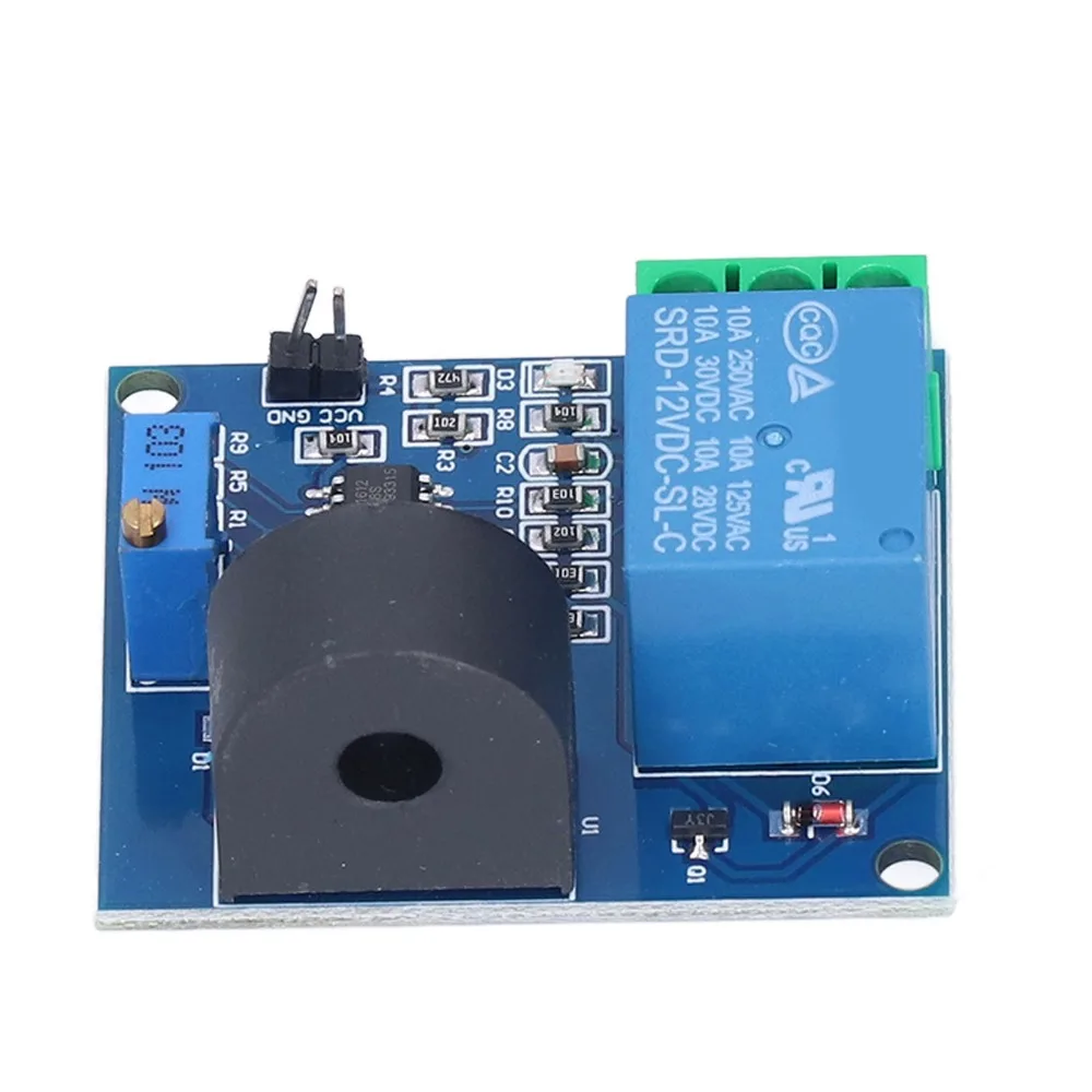 

5A AC Current Sensor 12V Industrial Relay Module Switch Output Current Detection Sensor Electrical Protection