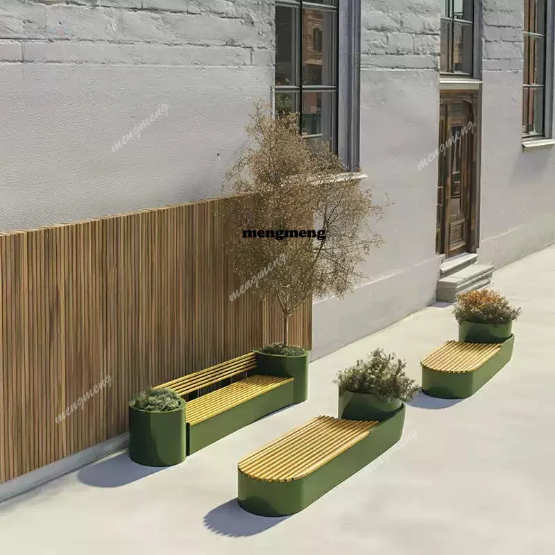 

Modern Design Rest Area Planter Bench Nordic Creative Partition Courtyard Villa Wrought Iron Flower Box Balcony Furniture