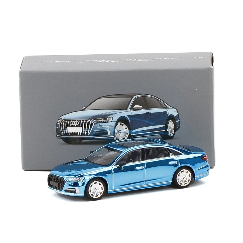 JKM Simulation 1:64 Maßstab Audi A8L Horch Legierung Auto Modell Sammlung Diecast Miniatur Voiture Hobby Kinder junge Geburtstag Geschenk
