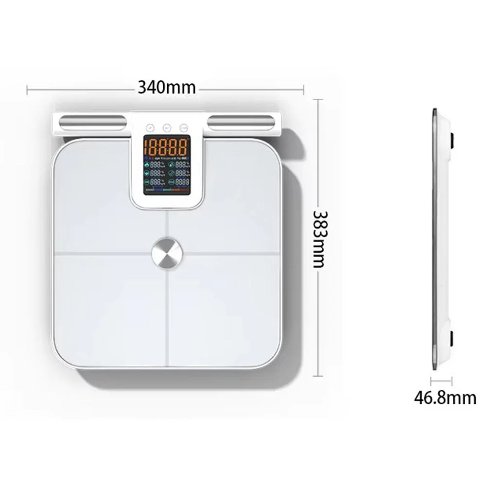 Weight Scale for Body Fat with Handle, 24 Precise Body Biological Analyzer, Digital Bathroom Weighing Bluetooth Scale