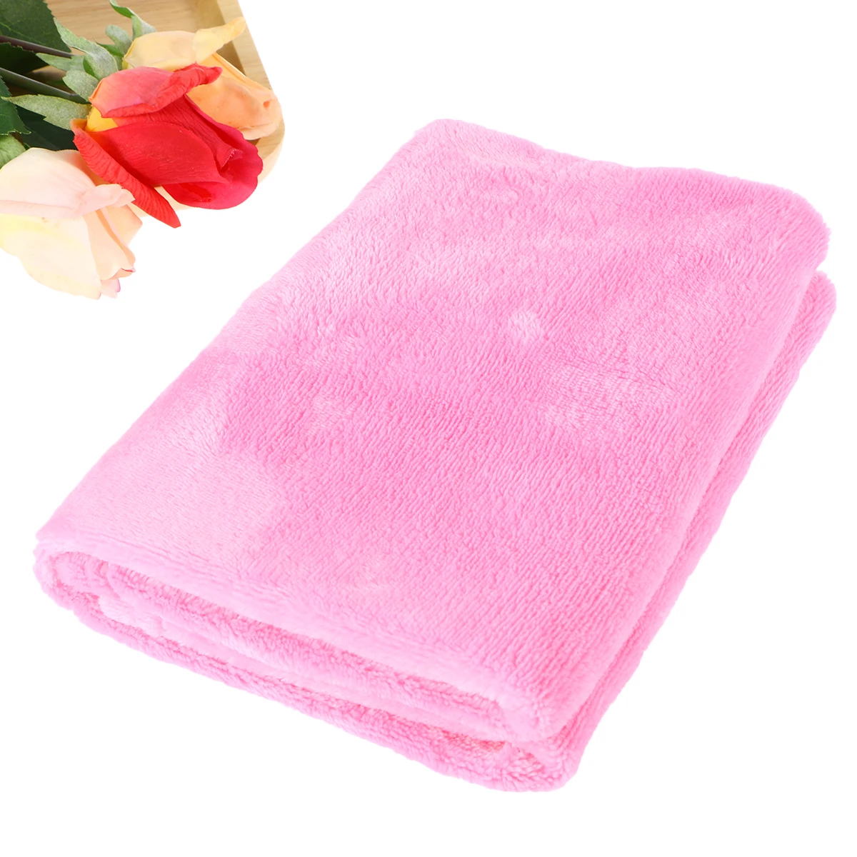 

1pc Flannel Fleece Pet Blanket Small Cat Dog Sleeping Mat Cozy Towel Solid Color Pet Blanket Polyester Fiber Flannel Pet Bedding