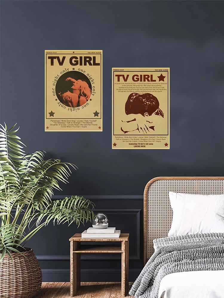 Tv Girl French Exit Lovers Rock Poster Aesthetic Music Album Mitski Vintage Kraft Posters Home Decoration Wall Art Room Decor