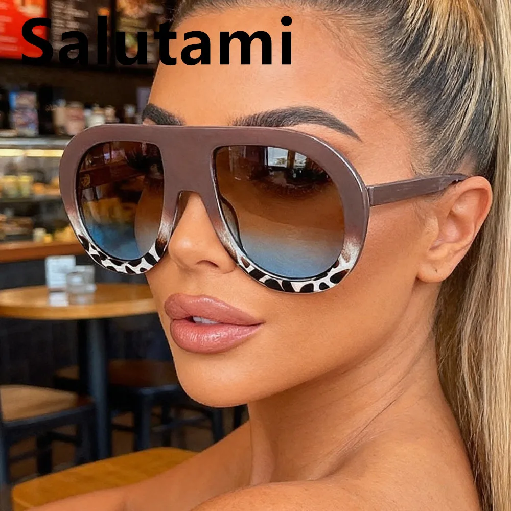 Vintage übergroße Patchwork-Sonnenbrille für Damen, neue modische quadratische schwarze Sonnenbrille mit Farbverlauf, Damen-Sonnenbrille zum Autofahren, UV400-Schutz.