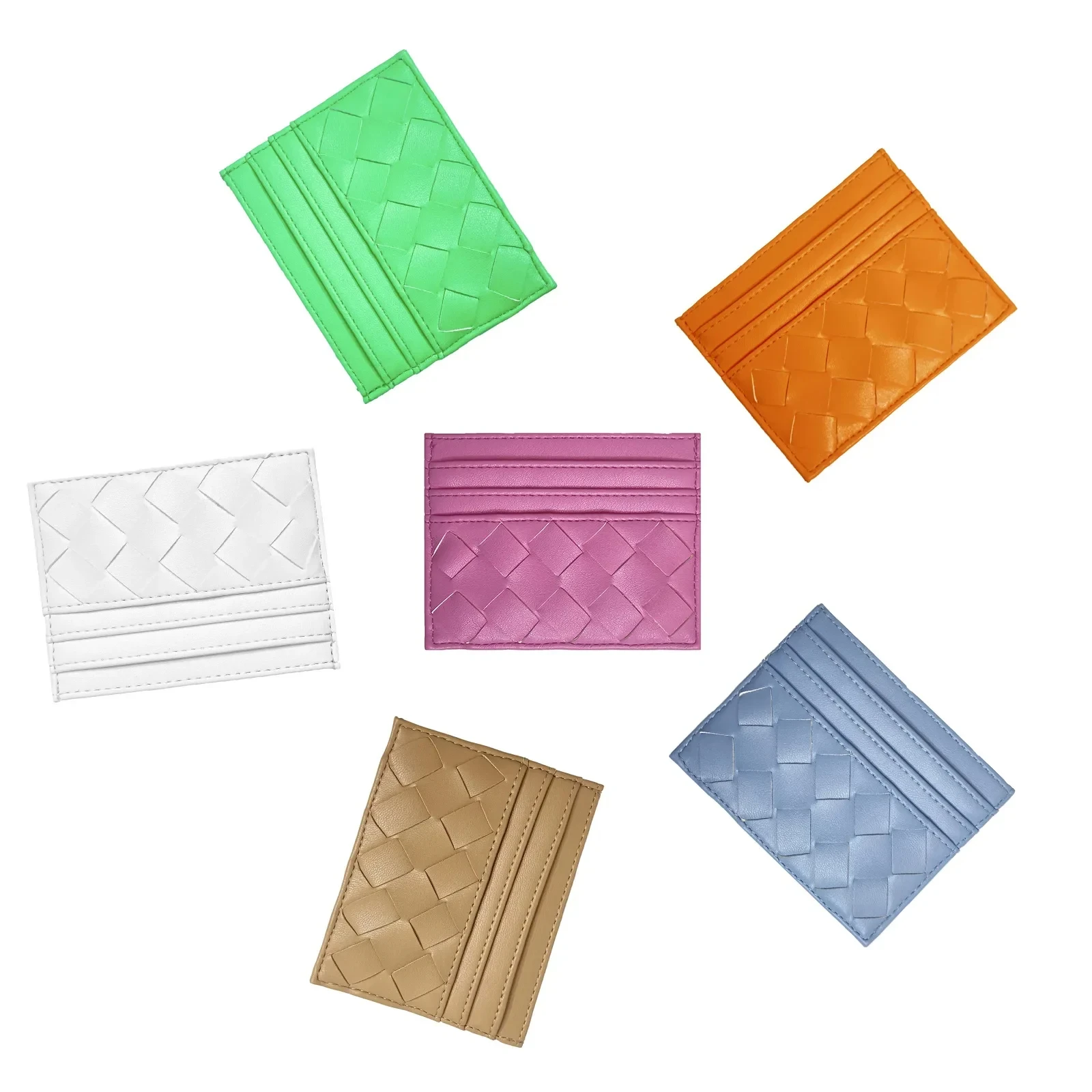 

Mini Coin Purse Multi-Card Slot ID Card Holder Soft Fleece Leather Compact Card Case Wholesale Open Shoulder Bag Polyester Linin