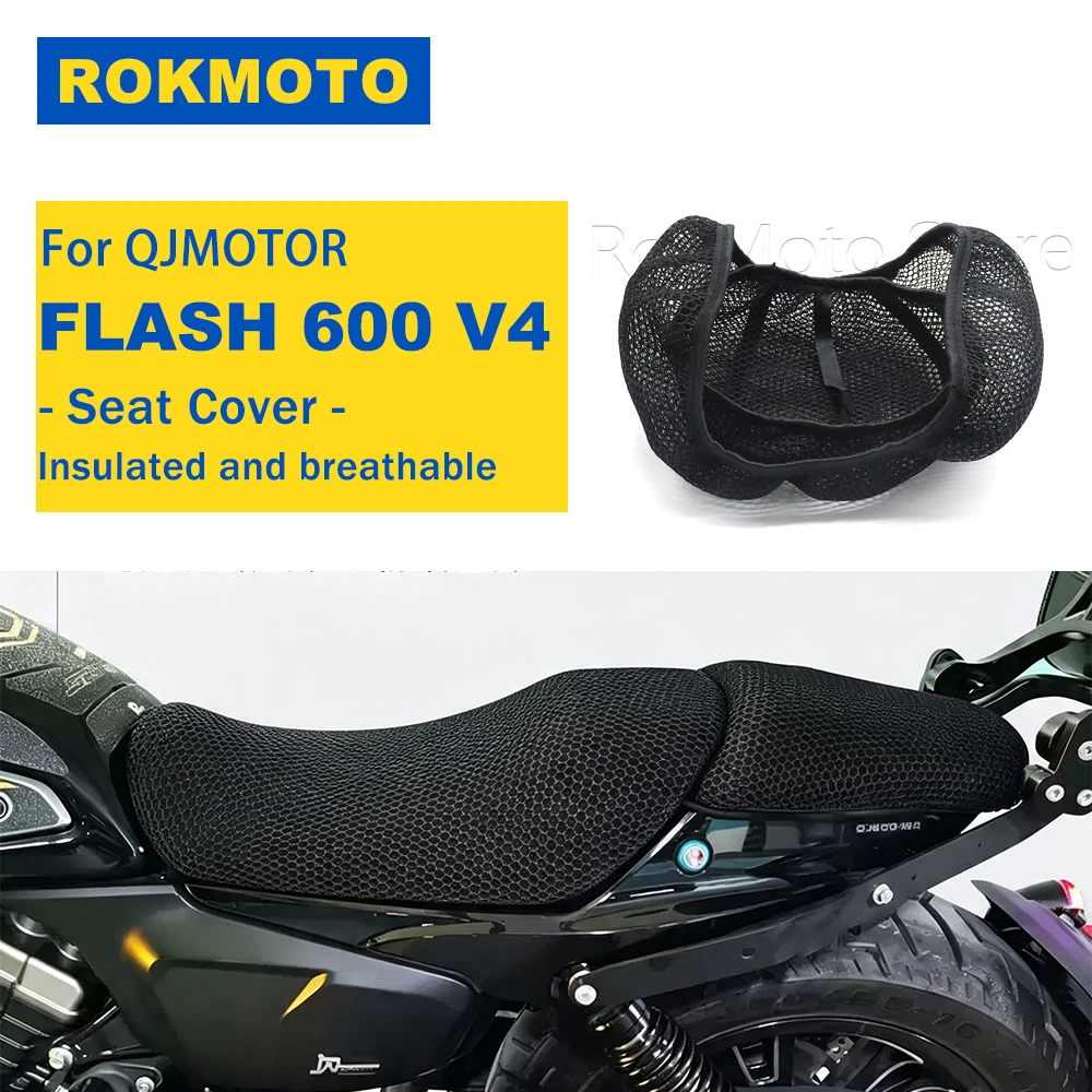 For QJMOTOR FLASH 600 V4 QJ600-12B Motorcycle Protecting Cushion Seat Cover Breathable Comfortable 3D Mesh Seat Cover