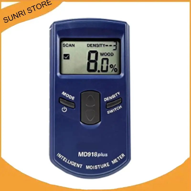 SUNRI-Md918plus Medidor de humedad de madera inductivo Detector de humedad húmeda de madera de ondas electromagnéticas