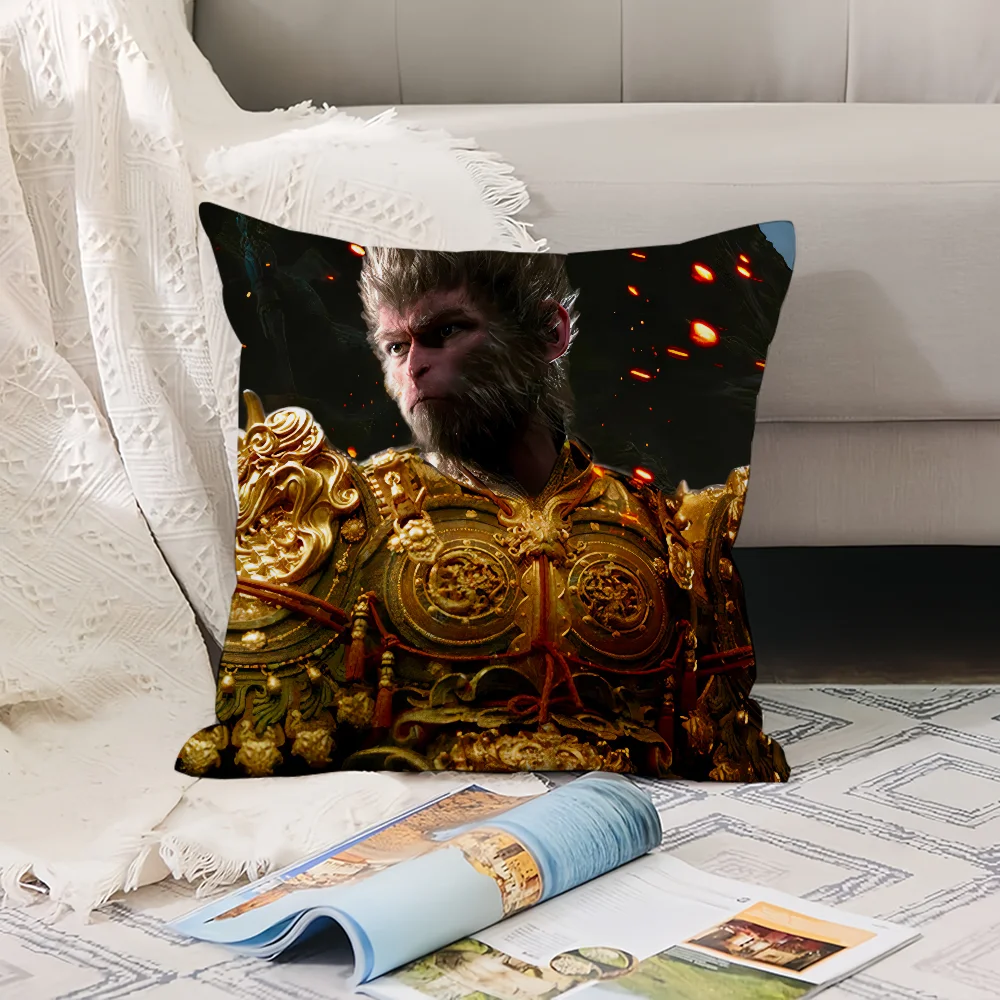 

Game Black Myth Wukong Pillow Case Office Cushions Suitable For Sofa Car Bedroom Decorative Cushion Cover
