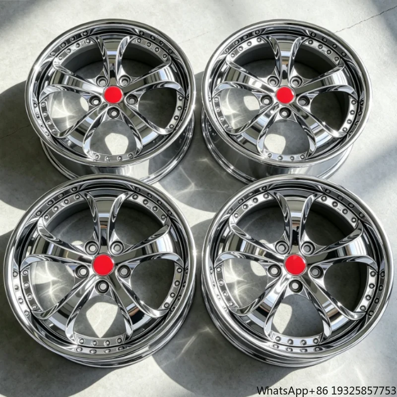Forged Wheels 18 19 20 Inch Ready to Ship 3 Piece Silver Chrome Plated 5*112 Auto Rim Hub Premium Alloy Aluminum Wheels