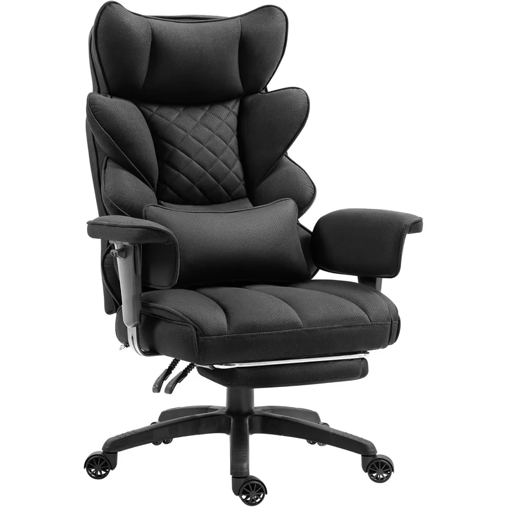 Big and Tall Office Chair with Pocket Spring Cushion and Lumbar Support,High Back Computer Gaming Chair