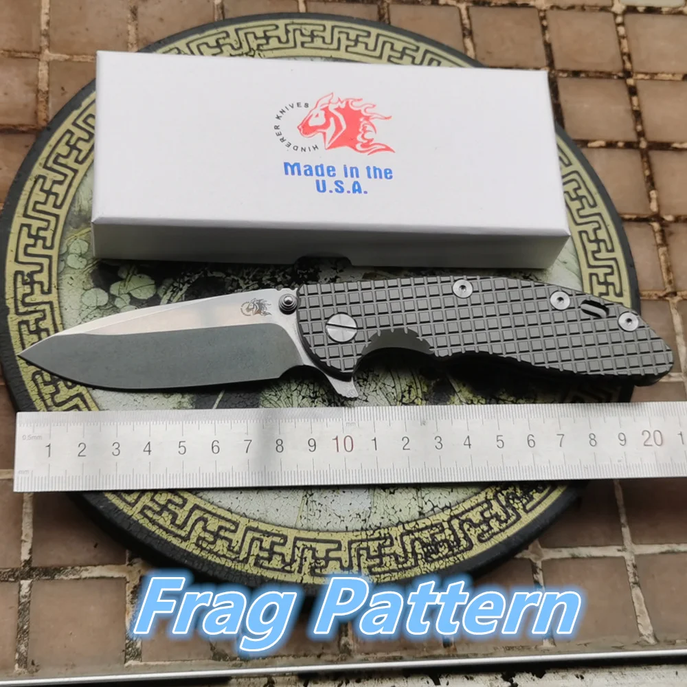 

JUFULE Mark 20CV Logo Hinderer XM18 Titanium Handle Ceramic Bearing Folding Knife Tactical Pocket Camping Hunt Outdoor EDC Tool