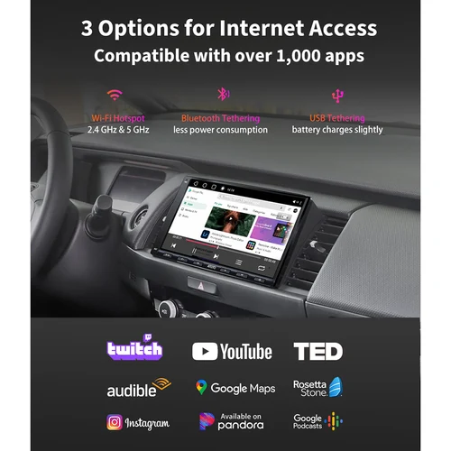 Imagen 2 del producto ATOTO Universal 7 pulgadas Android coche estéreo doble 2 Din reproductor Multimedia pantalla Carplay Android Auto 2Din Bluetooth Radio A6