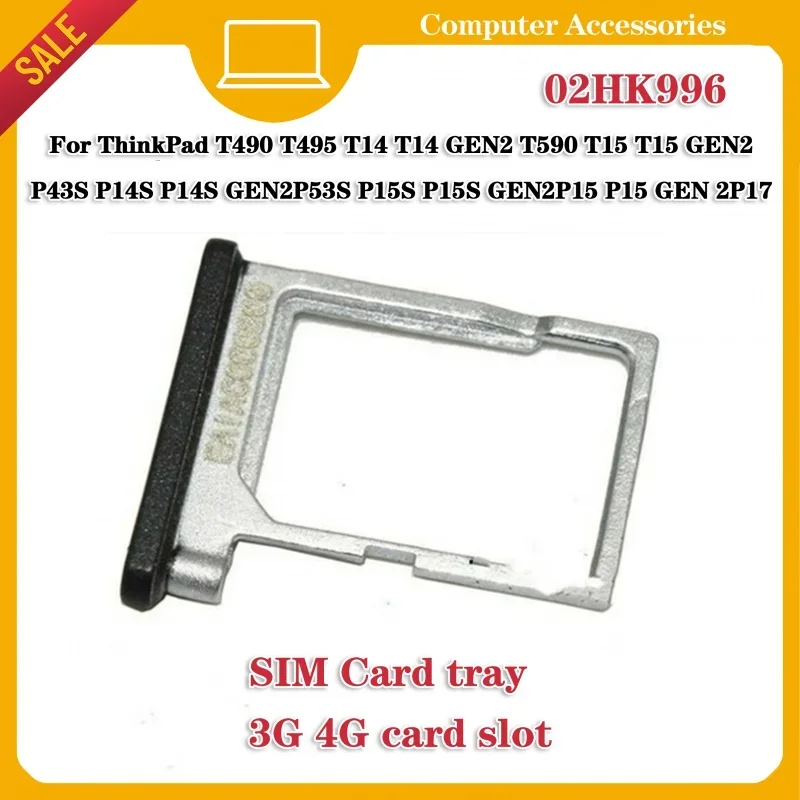 For Lenovo ThinkPad T490 T495 T14 T14 GEN2 T590 T15 T15 GEN2 SIM Card tray 3G 4G WWAN card slot Network port tray 02HK996