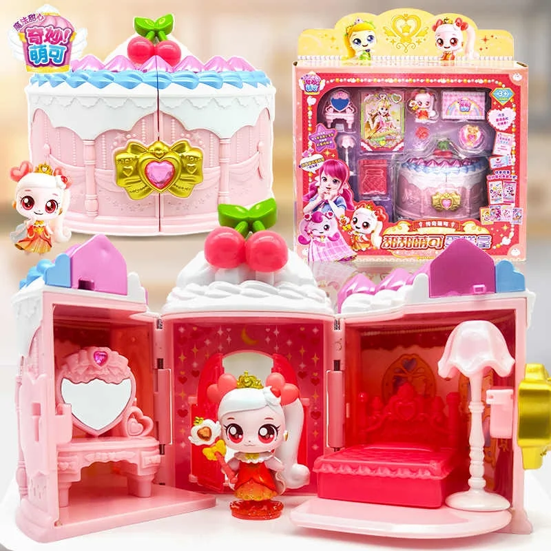 New Catch Teenieping Kawaii Anime Figures Magic Sweetheart Cake House Sweet And Sour Princess Play Home For Birthday Gifts