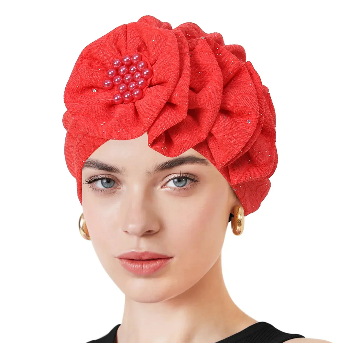 

Последний мусульманский женский хиджаб, шляпа, цветок, тюрбан, бусины, платок, мерцающая химиотерапия, шапка от выпадения волос, повязка на голову, шапочка, головной убор