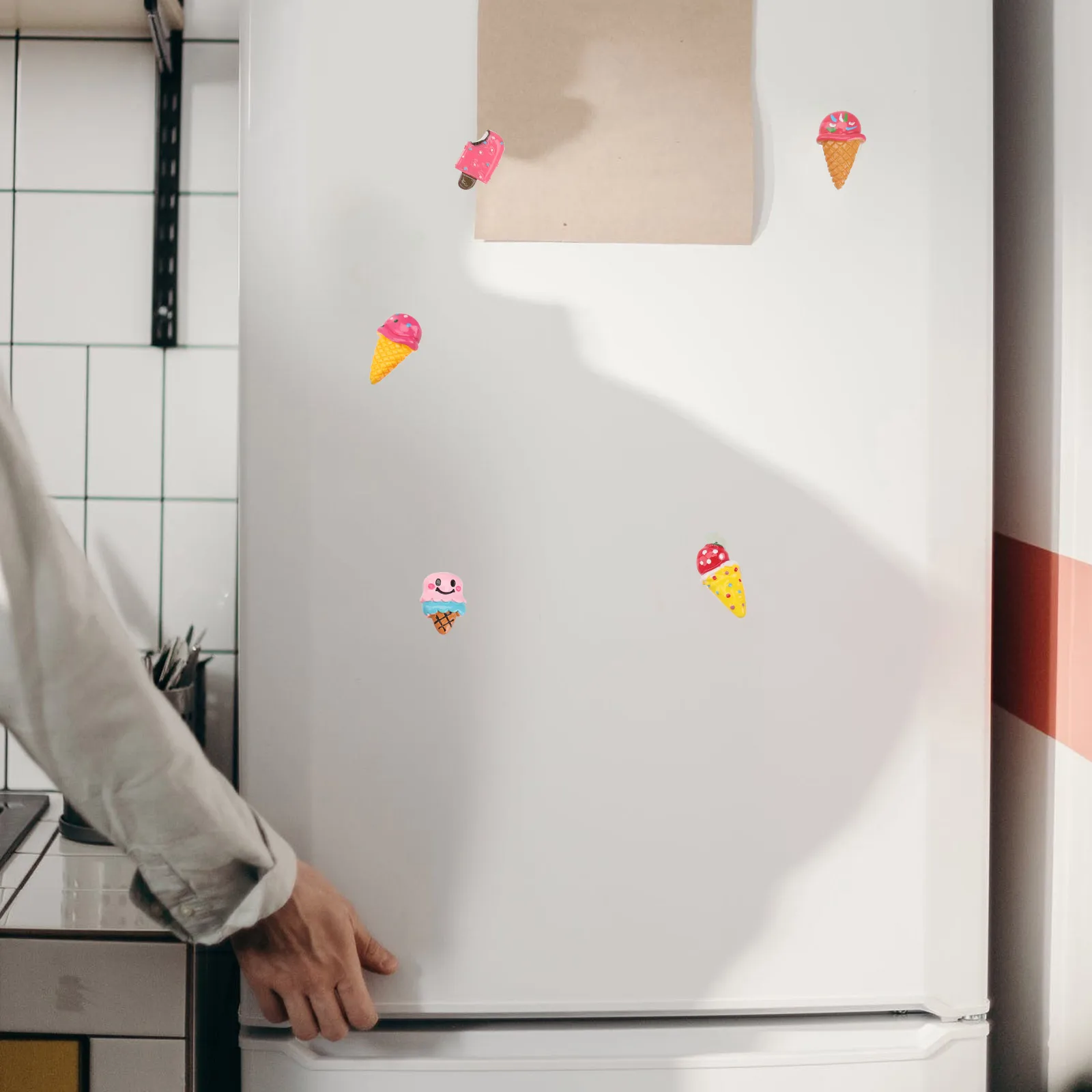 

20 Pcs Cream Shaped Decorations Colorful Ice Cream Ornament DIY Ornaments Creative Home Adornment Phone Dust Plug