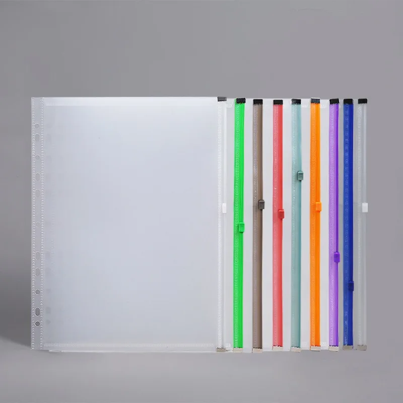 

4pcs Perforated file bags for separating and storing materials, transparent file drawstring bags