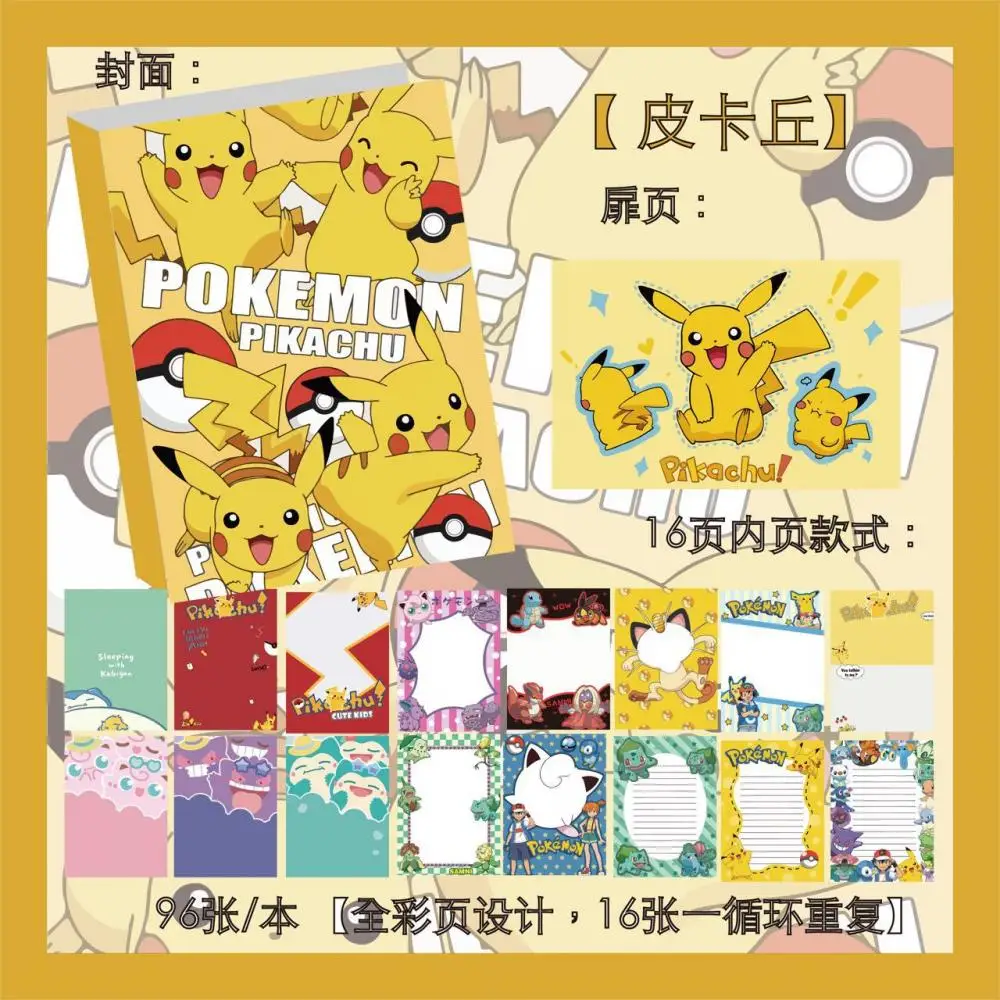 Kawaii Pokemon Anime Pikachu Charmander Bulbasaur Squirtle Cartoon Meisje A5 Hard Cover Full Color Geschilderd Binnen Notebook