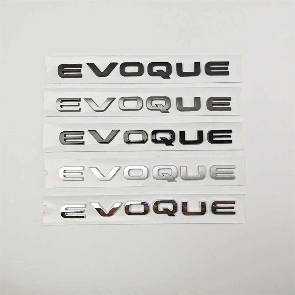 3D ABS Letters EVOQUE Car sticker Rear tail Trunk sticker car rear Emblem sticker for RANGE ROVER P250 P300 styling Accessories