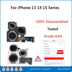 Tested Official Disassembled Rear Camera For iPhone 13 mini 14 Plus 15 Pro Max Back Camera Tear Down Replacement Non Repaired