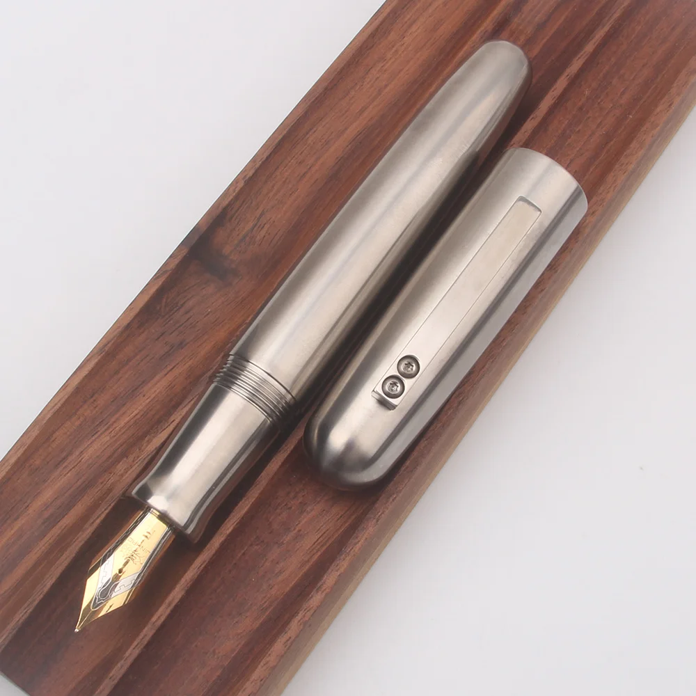 

Перьевая ручка Wingsung / Jinhao из титанового сплава No 8 NO.9 с наконечником F/M/B - роскошная гелевая ручка-роллер для плавного письма, офисного подарка