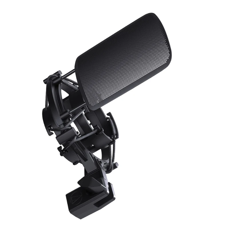 Heavy Duty Metal Shock Mount Popping Filter For AT2020 AT2035 AT2050 Mics Side Opening Design And Rubber Dampers