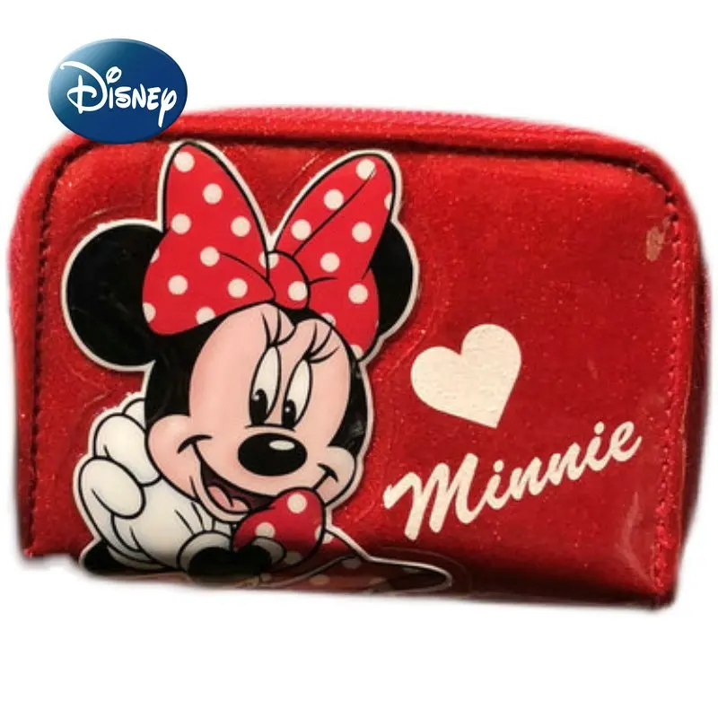 Imagem -06 - Disney Minnie Original Nova Carteira Feminina dos Desenhos Animados Bonito Bolsa de Moedas Feminina Grande Capacidade Marca de Luxo Moda Armazenamento Embreagem