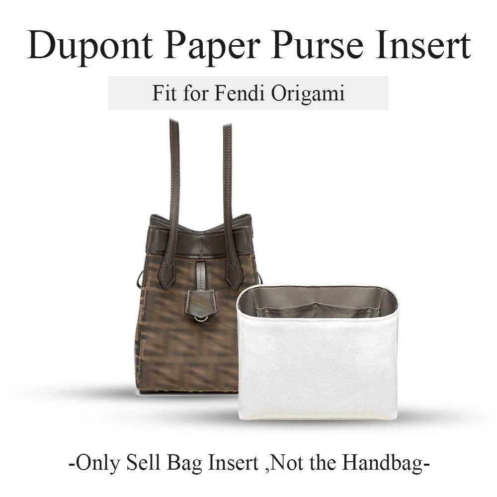 

Dupont Paper Purse Organizer Insert Fit for Fendi Origami Bucket, Lightweight Inner Liner Bag Organizer Insert Slim Inside Bag