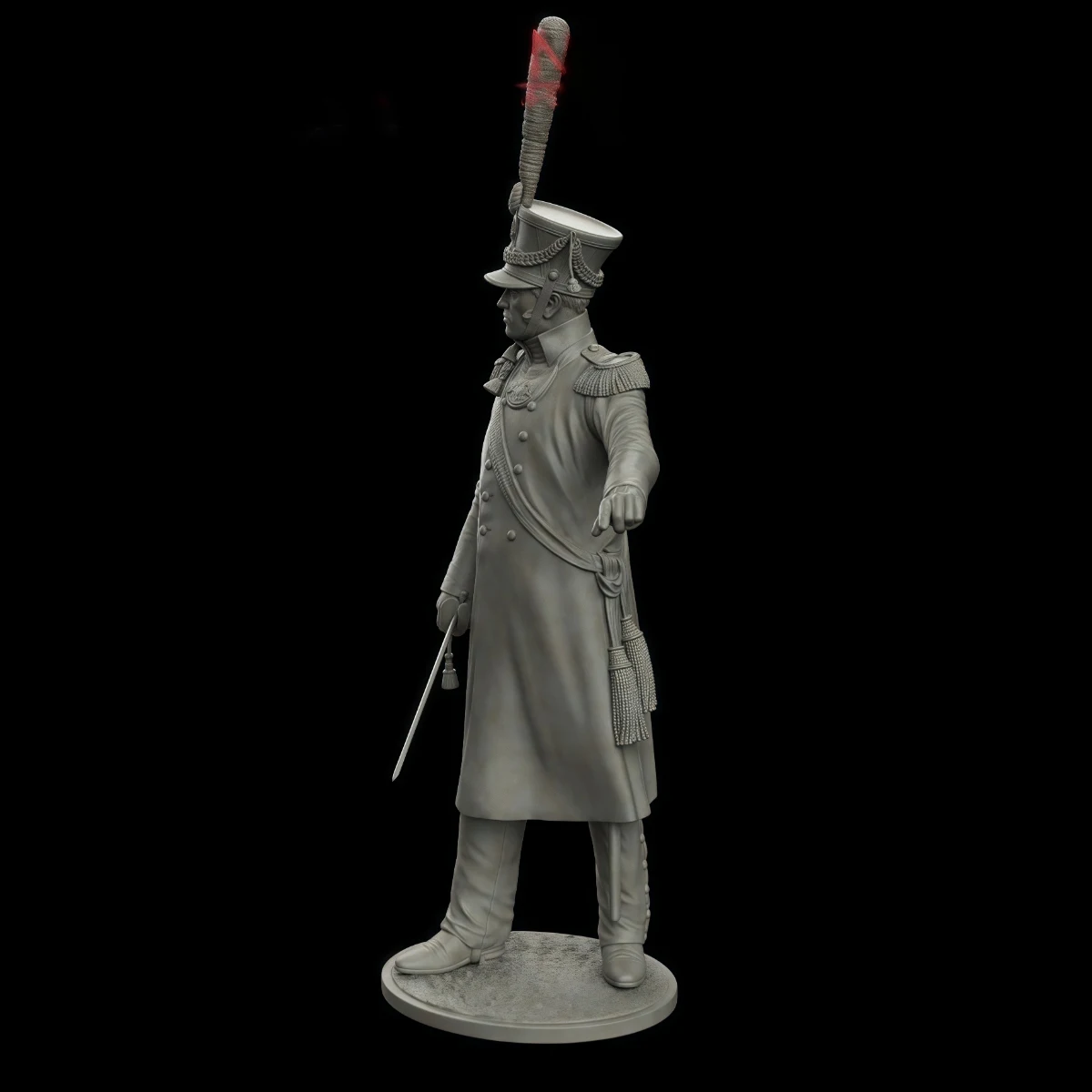 75MM resin unpainted model kit, Russian Grenadiers Regiment Headquarters Officer Unassembled and Unpainted GK, 1556R