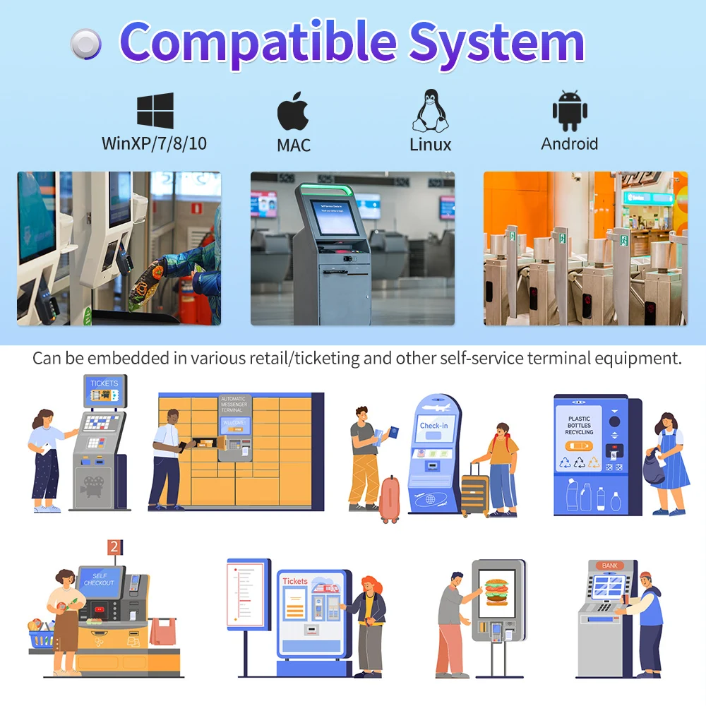 GTCODESTAR Embedded QR Code Reader USB Barcode Reader 2D Desktop Barcode Scanner Wired QR Code Scanning Platform for Inventory