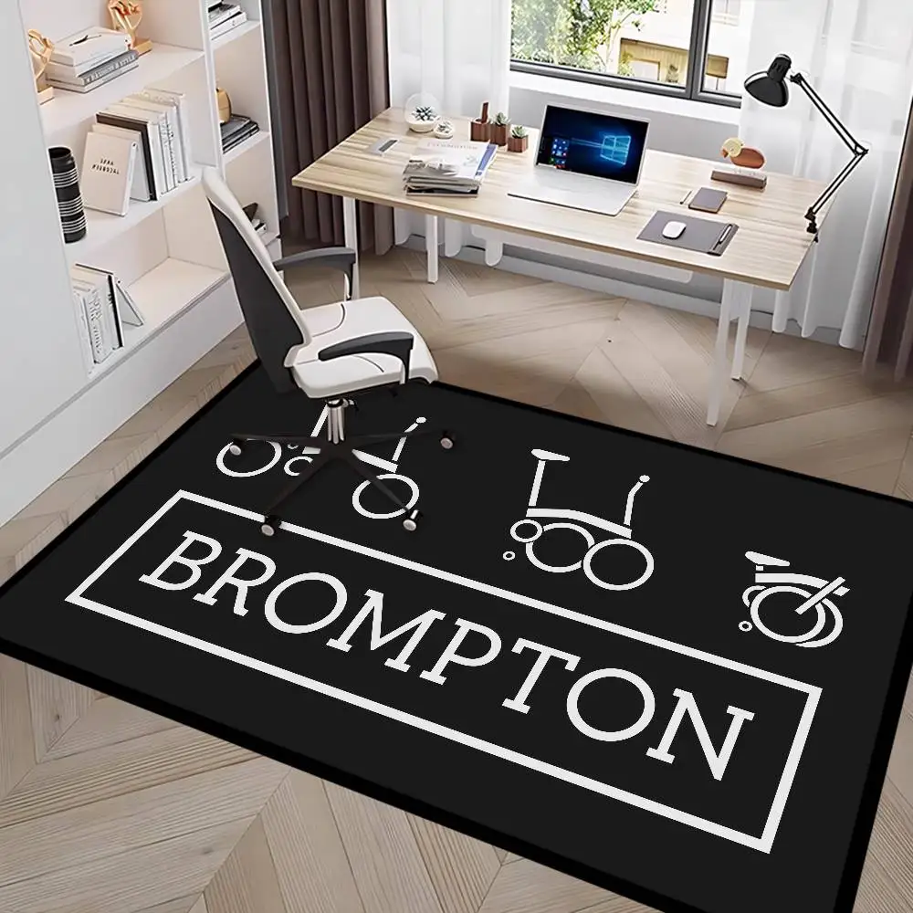 Abstract Art Bicycle Brompton Bathroom Mat Kids Room Bedroom Decoration Balcony Anti-Slip Doormat Living Room Welcome Rug