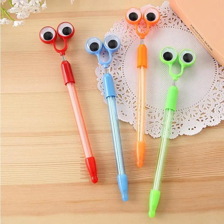 1 Pcs Creative Stationery Cute Big Eye Style Pen Office School Supplies Lovely Caneta Ballpoint Pens Random Color