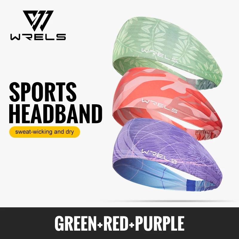 WRELS Sport-Stirnbänder, feuchtigkeitsableitende Schweißbänder zum Laufen, atmungsaktive Stirnbänder, elastisches, rutschfestes Haarband für Damen und Herren