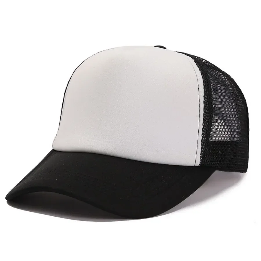 Gorras de malla en blanco para hombre, gorra de béisbol Snapback transpirable de verano, gorra de camionero negra a la moda para mujer, hueso de Hip Hop