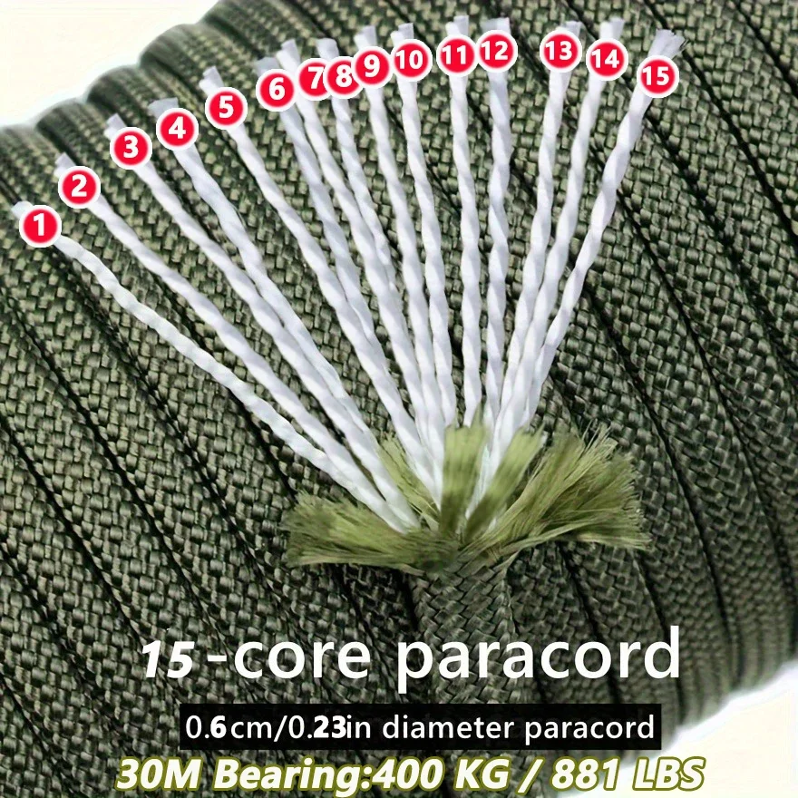 

Nylon Rope 10/30M High Strength Durable Nylon Cord Heavy Duty for Camping HikingMaking Outdoor Survival,Outdoor Gear Accessories