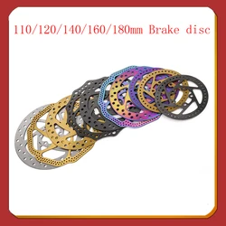 Electric Scooter Bicycle Colorful Brake Rotor 110/120/140/160mm Disc Rotor Mountain Bike Hollow Disc Brake Bicycle Parts