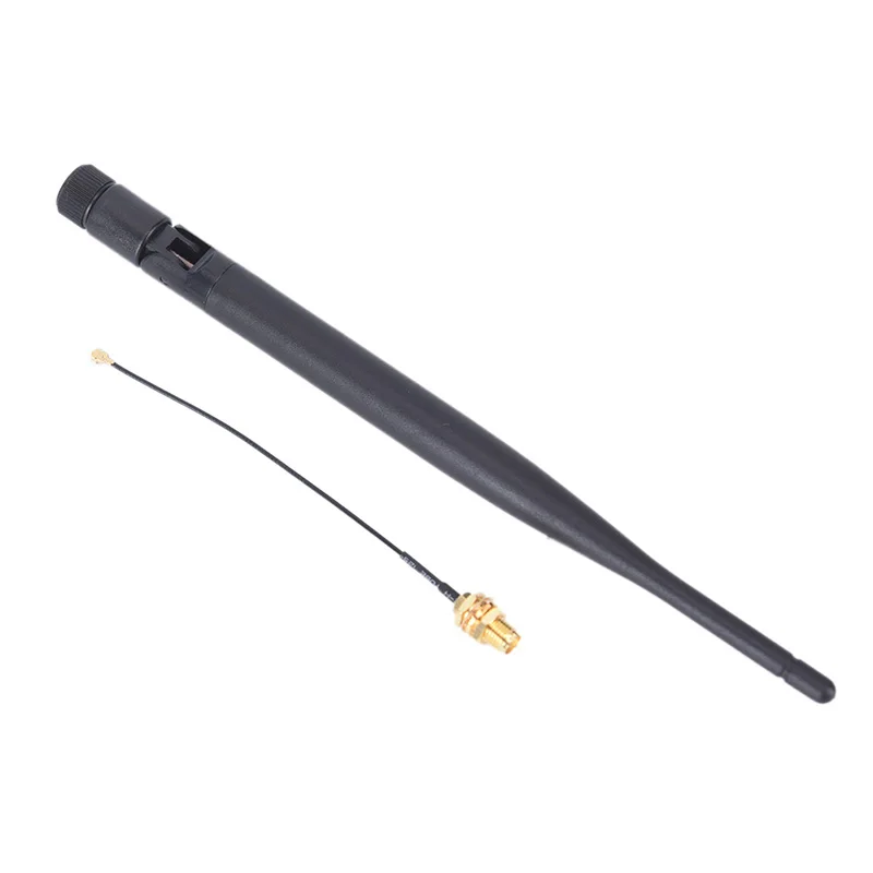 6dBi 2.4GHz 5GHz Dual Band WiFi RP-SMA Antenna + 1x 12cm U.fl IPEX Cable N8S5