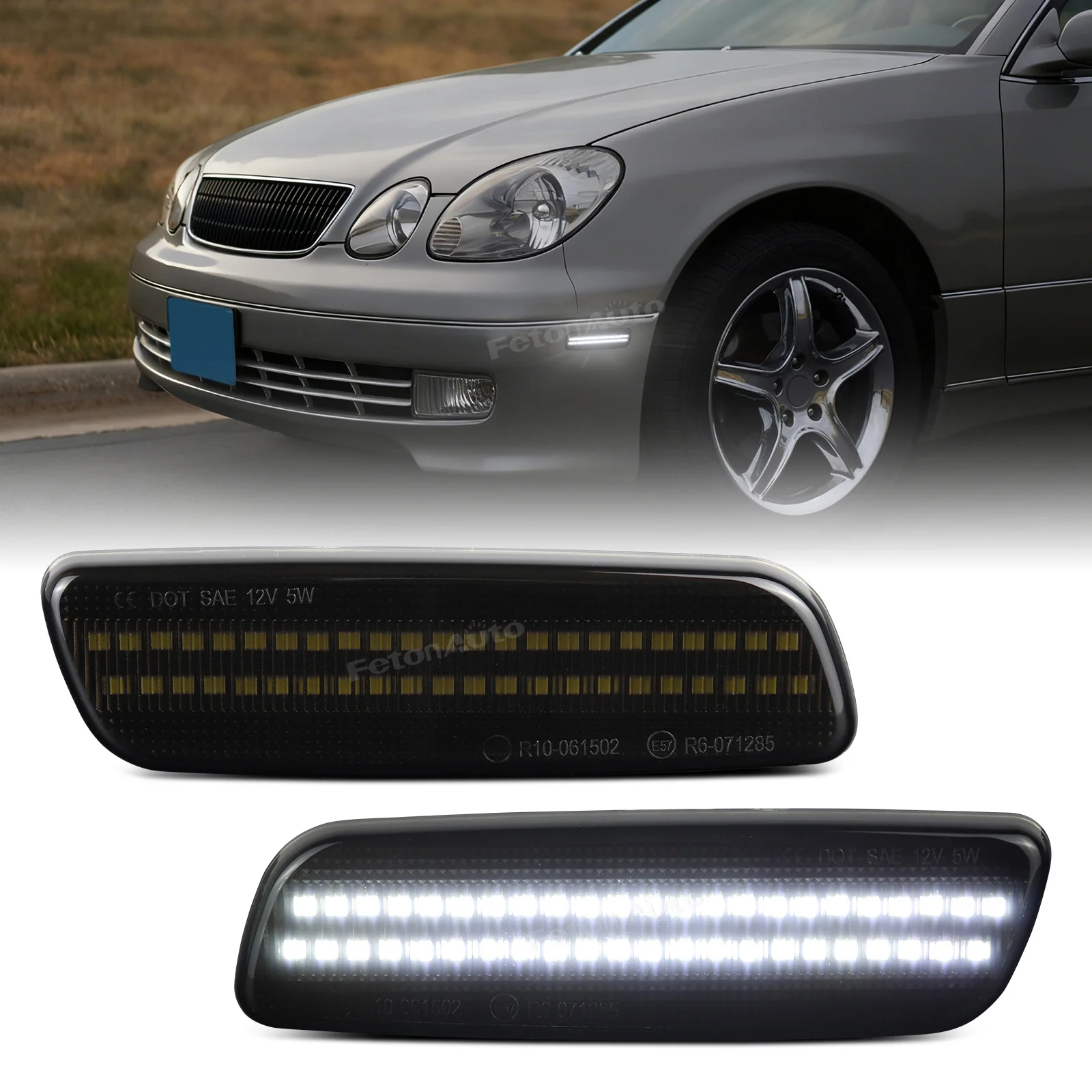 LED Front Blink Side Marker Lights Blinker Fender Lamp For Lexus IS300 LS400 GS300 GS400 GS430 Toyota Prius Echo Scion xA