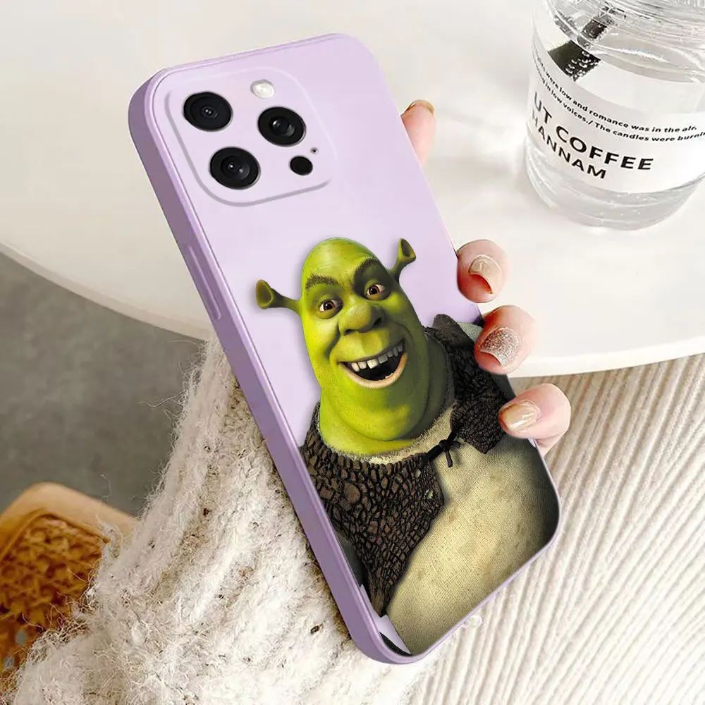 Hot Movie S-Shrek Cover Phone Case For Apple iPhone 16 15 14 13 12 11 Pro XS Max Plus Color Soft Silicone Case Coque Funda Shell