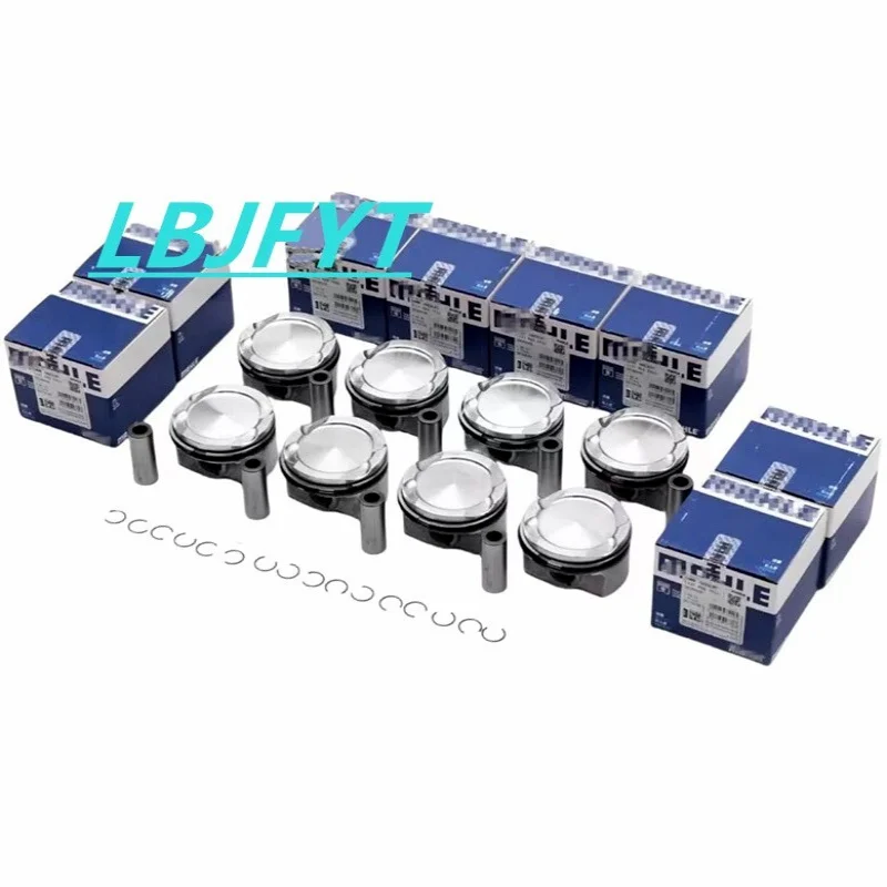 8x Pistons & Rings Set STD For BMW 550i 750i 650i X5 X6 F10 F02 F07 E70 E71 N63 11257647339 11257556955 11257649927 11257576475