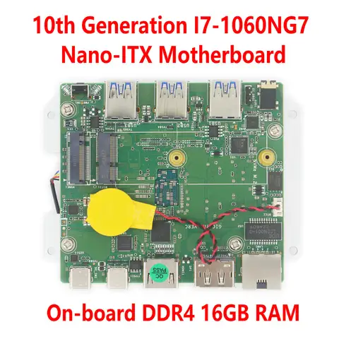 New Portable Pocket computer motherboard Intel 10th Gen i7 1060NG7 i5 1030NG7 NANO-ITX mini industrial control mainboard
