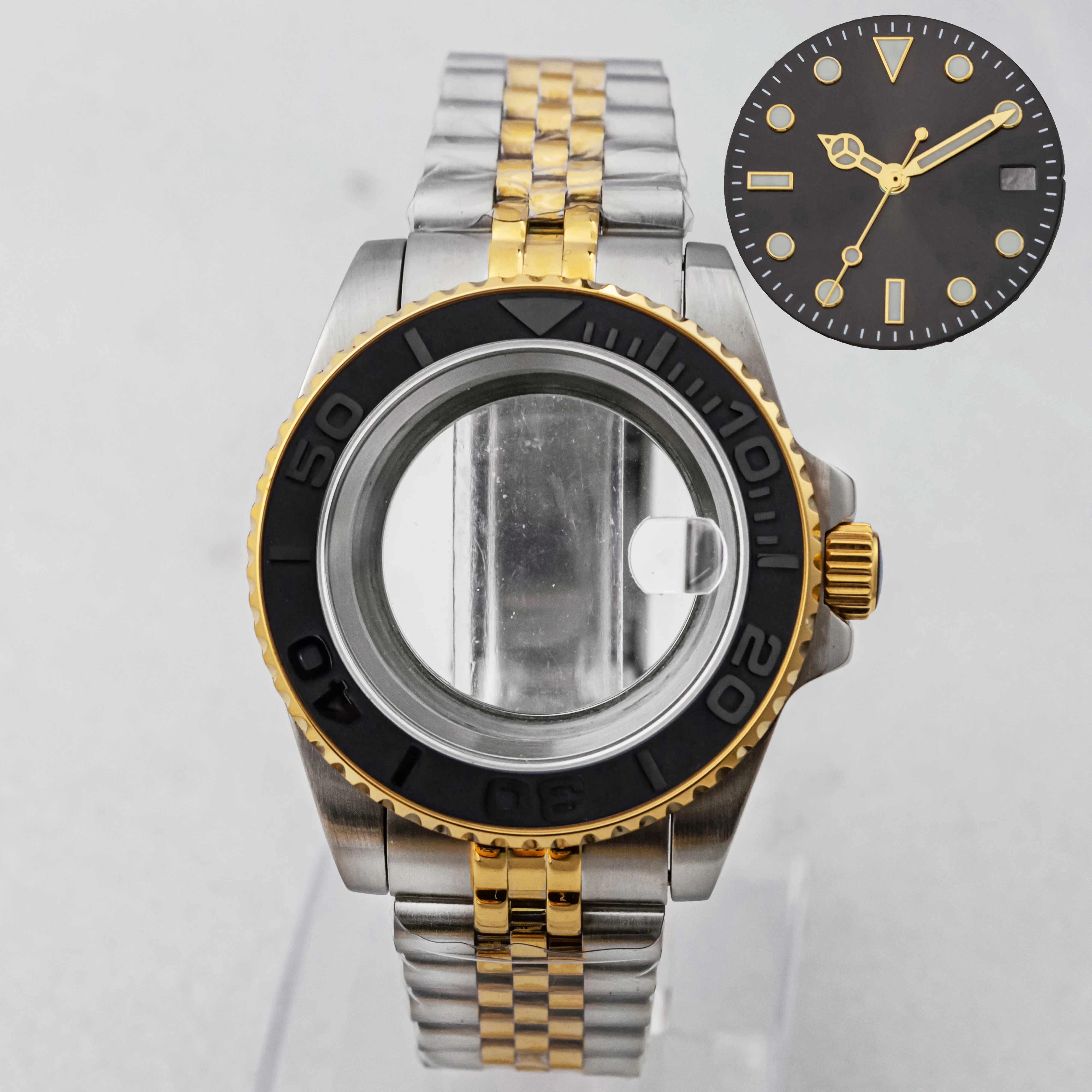 SUB GMT Case NH35 Watch 10ATM Waterproof Sapphire Glass Strap Dial Pointers Suitable for NH34 NH35 NH36 Automatic Movement